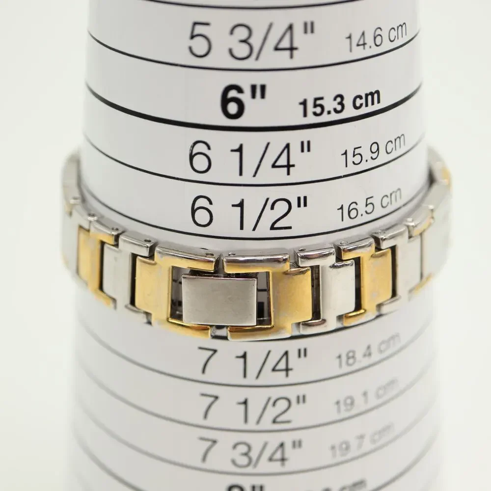 Collezio Ladies Watch 18mm MOP Dial Silver Gold Two Tone Bracelet w New Battery